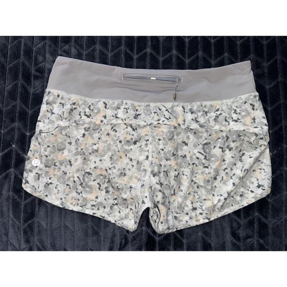 LULULEMON Women's Speed Up Running Shorts UnLined Gray Multicolor Size 6 - Picture 1 of 5